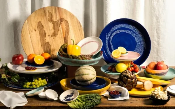 Serax Geschirr^Feast Teller, tief, 2 Stück, Gelb - Schwarz