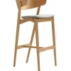 Sibast Sitzgelegenheiten-Barhocker No 7, 75 cm, Eiche weiß lackiert – grau Remix 123