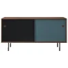 Sibast Aufbewahrungsmöbel-No 11 Sideboard, Walnussholz geölt, Schwarz – Blau