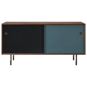 Sibast Aufbewahrungsmöbel-No 11 Sideboard, Walnussholz geölt, Schwarz – Blau
