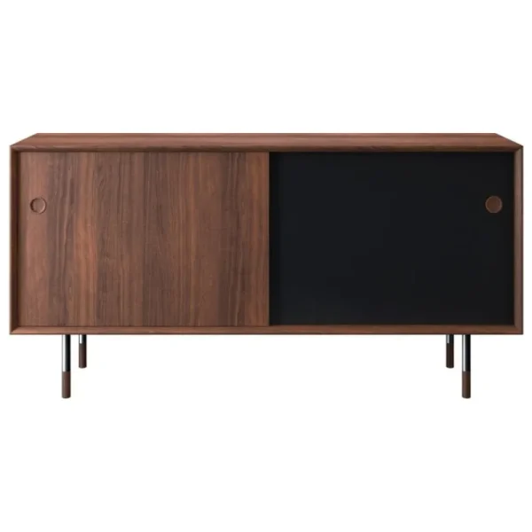 Sibast Aufbewahrungsmöbel-No 11 Sideboard, Walnussholz geölt, Schwarz – Blau