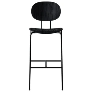 Sibast Sitzgelegenheiten-Piet Hein Barhocker, 75 cm, Schwarz - Eiche schwarz lackiert