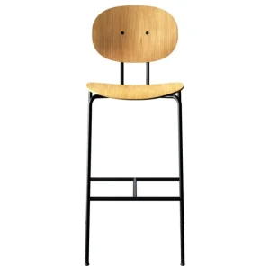 Sibast Sitzgelegenheiten-Piet Hein Barhocker, 75 cm, Schwarz – Eiche geölt