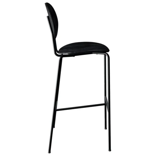 Sibast Sitzgelegenheiten-Piet Hein Barhocker, 75 cm, Schwarz - Eiche schwarz lackiert