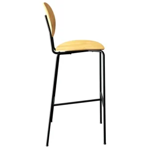 Sibast Sitzgelegenheiten-Piet Hein Barhocker, 75 cm, Schwarz – Eiche geölt