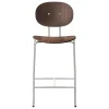 Sibast Sitzgelegenheiten-Piet Hein Thekenhocker, 65 cm, Chrom - Walnuss lackiert