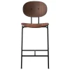 Sibast Sitzgelegenheiten-Piet Hein Tresenhocker, 65 cm, Schwarz – Walnuss lackiert