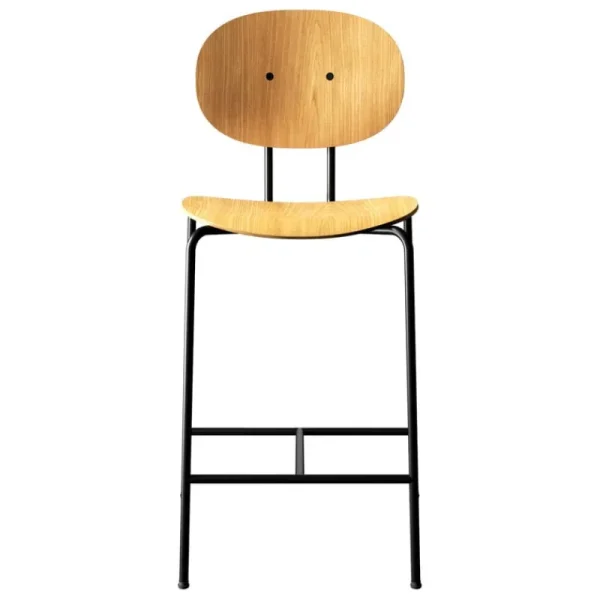 Sibast Sitzgelegenheiten-Piet Hein Tresenhocker, 65 cm, Schwarz – Eiche geölt