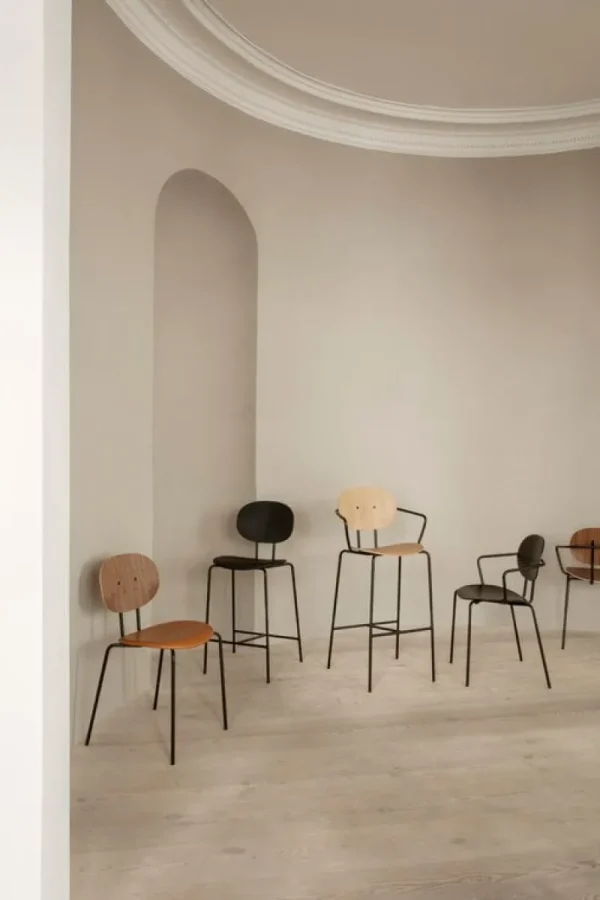 Sibast Sitzgelegenheiten-Piet Hein Tresenhocker, 65 cm, Schwarz - Eiche schwarz lackiert
