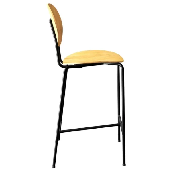 Sibast Sitzgelegenheiten-Piet Hein Tresenhocker, 65 cm, Schwarz – Eiche geölt