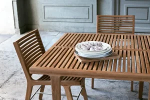 Sibast Terrassenmöbel^RIB Esstischstuhl, Teak - Edelstahl