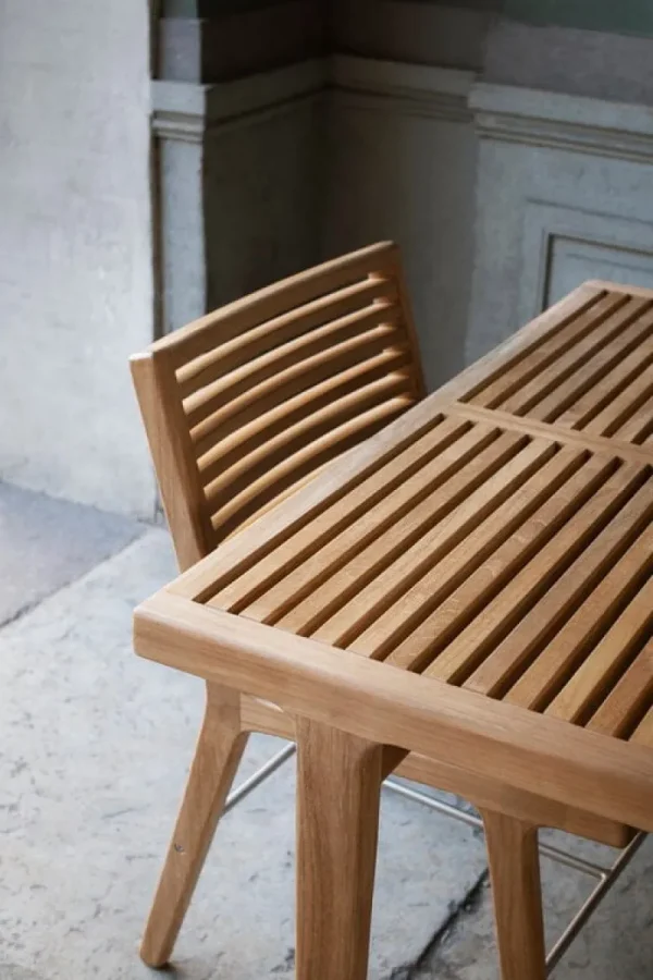 Sibast Terrassenmöbel^RIB Esstischstuhl, Teak - Edelstahl