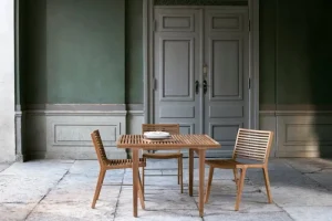 Sibast Terrassenmöbel^RIB Esstischstuhl, Teak - Edelstahl