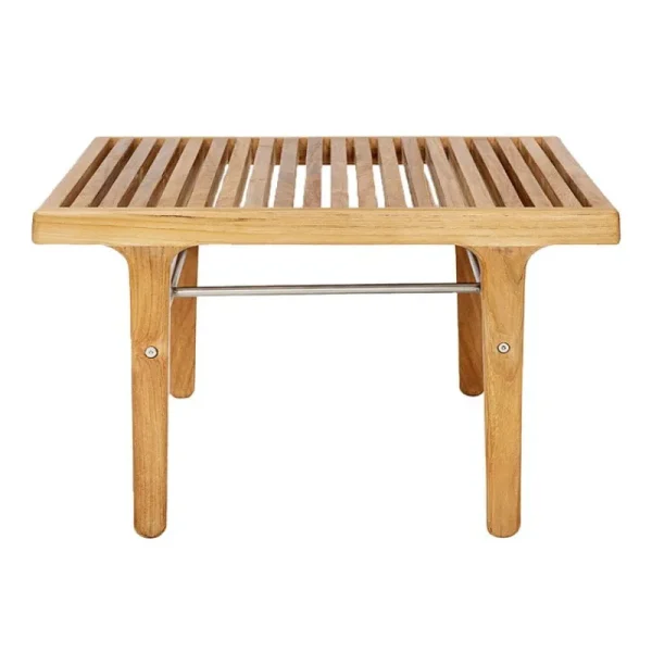 Sibast Terrassenmöbel^RIB Loungetisch, 60 x 60 cm, Teak - Edelstahl