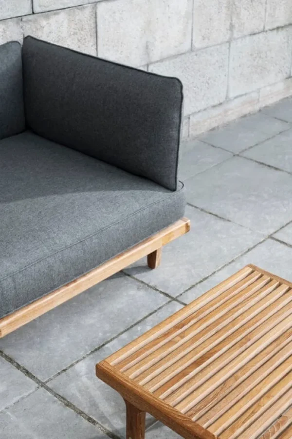Sibast Terrassenmöbel^RIB Loungetisch, 60 x 60 cm, Teak - Edelstahl
