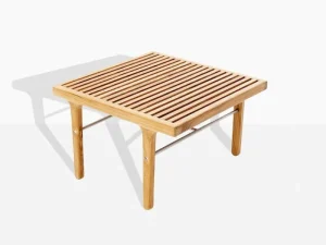 Sibast Terrassenmöbel^RIB Loungetisch, 60 x 60 cm, Teak - Edelstahl