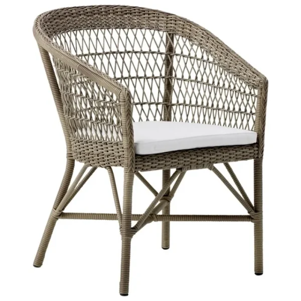 Sika-Design Terrassenmöbel | Sitzgelegenheiten^Emma Stuhl, Antikgrau – Weiß