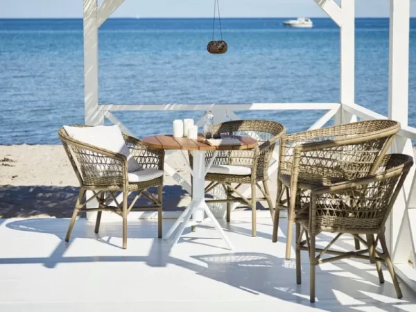 Sika-Design Terrassenmöbel | Sitzgelegenheiten^Emma Stuhl, Antikgrau – Weiß
