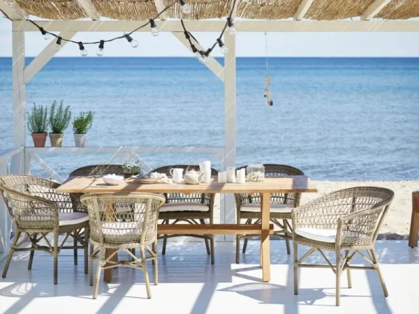 Sika-Design Terrassenmöbel | Sitzgelegenheiten^Emma Stuhl, Antikgrau – Weiß