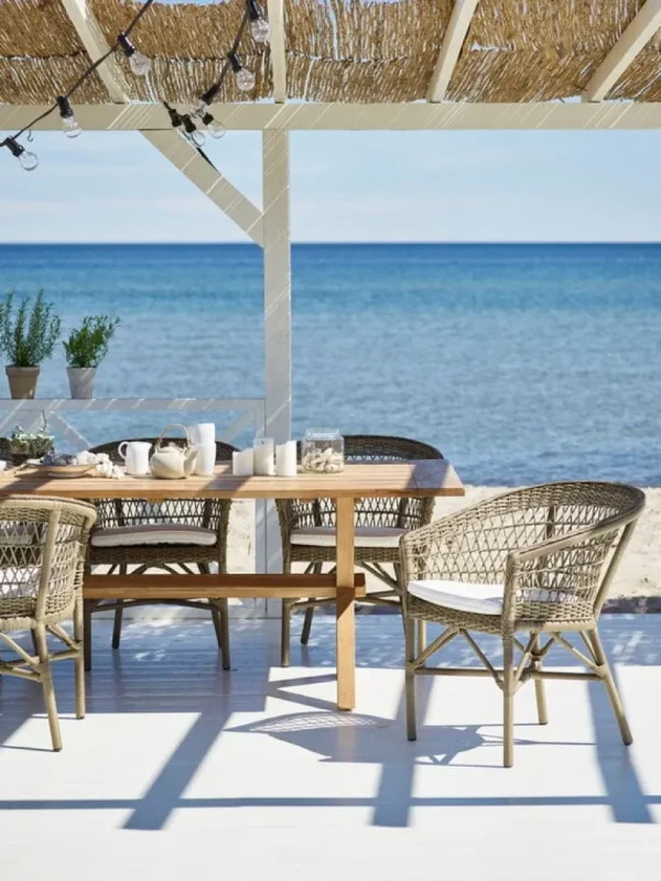 Sika-Design Terrassenmöbel | Sitzgelegenheiten^Emma Stuhl, Antikgrau – Weiß