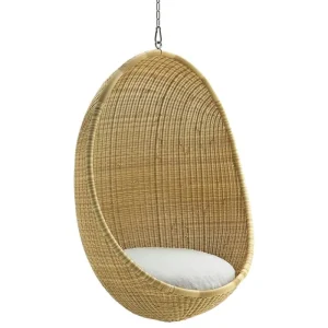 Sika-Design Terrassenmöbel | Sitzgelegenheiten^Exterior Hanging Egg Hängesessel, Natur – weißes Kissen