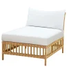 Sika-Design Terrassenmöbel^Exterior Maggie Mittelmodul-Sofa, Natur – weißes Kissen