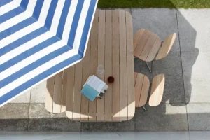 Skagerak Sonnenschirme^Messina Sonnenschirm ø 270 cm, gestreift, Blau – Weiß