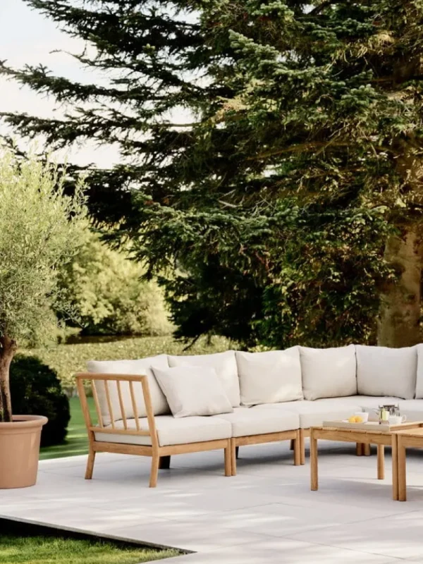 Skagerak Terrassenmöbel | Sofas Und Liegen^Tradition Endmodul, Teakholz - helles Sandbeige