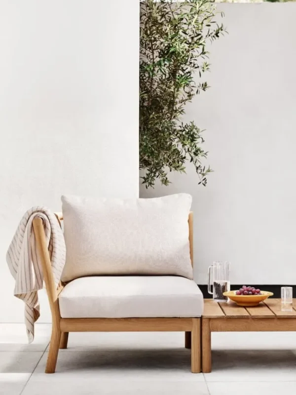 Skagerak Terrassenmöbel | Sofas Und Liegen^Tradition Endmodul, Teakholz - helles Sandbeige