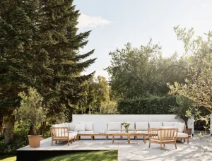 Skagerak Terrassenmöbel | Sofas Und Liegen^Tradition Endmodul, Teakholz - helles Sandbeige