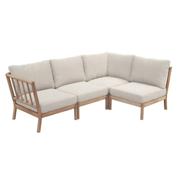 Skagerak Terrassenmöbel | Sofas Und Liegen^Tradition Endmodul, Teakholz - helles Sandbeige