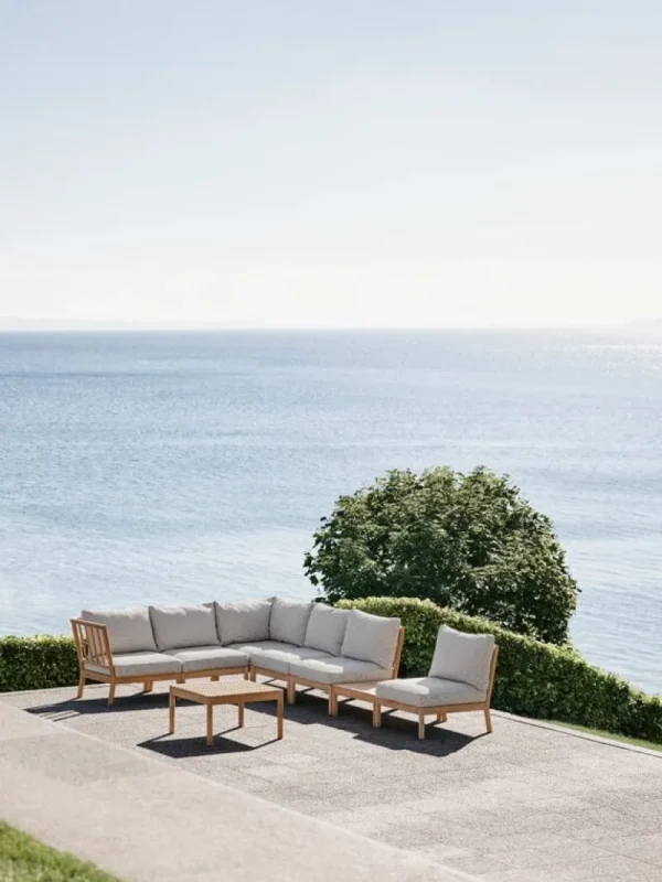 Skagerak Terrassenmöbel | Sofas Und Liegen^Tradition Endmodul, Teakholz - helles Sandbeige