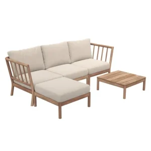 Skagerak Terrassenmöbel | Sofas Und Liegen^Tradition Endmodul, Teakholz - helles Sandbeige