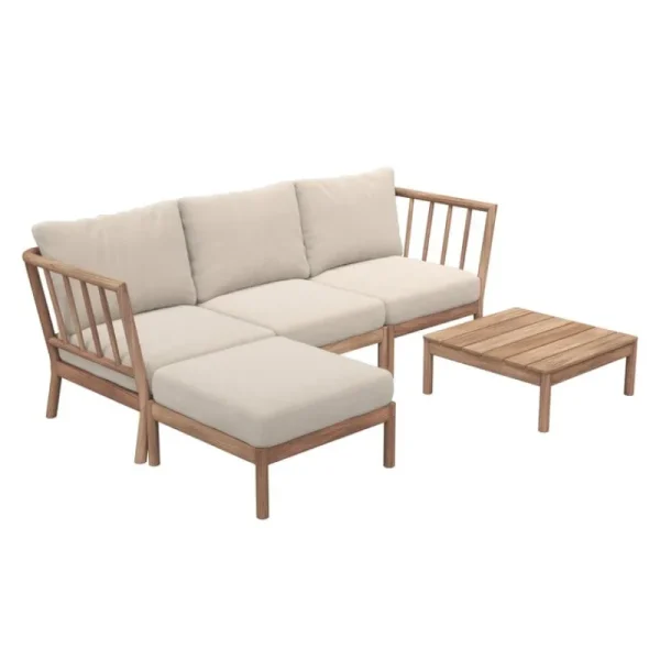 Skagerak Terrassenmöbel | Sofas Und Liegen^Tradition Endmodul, Teakholz - helles Sandbeige