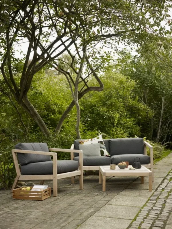 Skagerak Terrassenmöbel^Virkelyst 2 Sitzer Sofa, Teak – anthrazit
