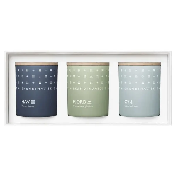 Audo Copenhagen Kerzen Und Kerzenhalter-Skandinavisk Dufkerzen-Set, 3-tlg., ESCAPE