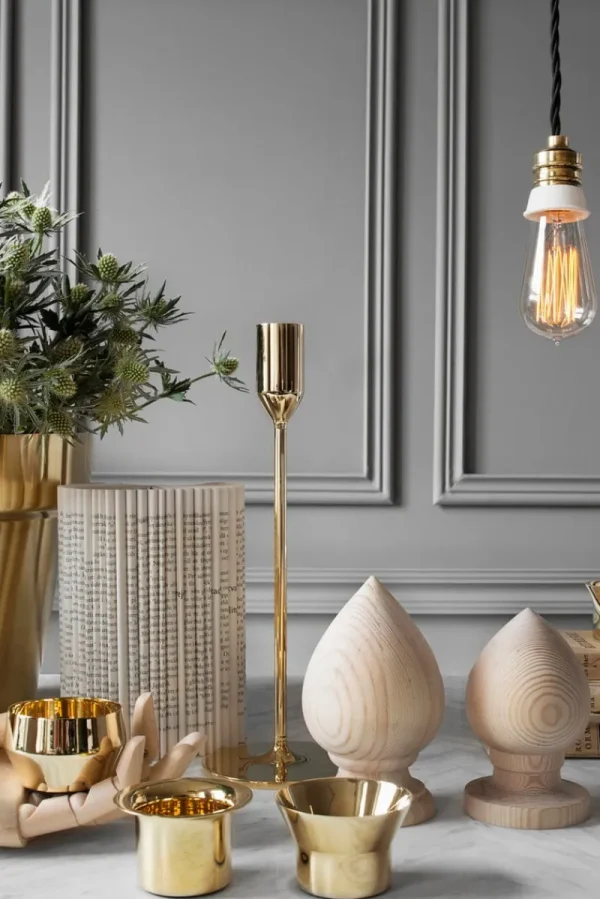 ferm LIVING Kerzen Und Kerzenhalter-Skultuna Nattlight Kerzenhalter, klein