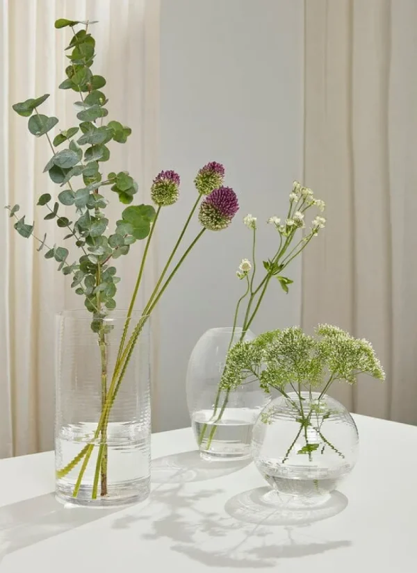 Spring Copenhagen Vasen-Laine Vase, oval, 20 cm, klar