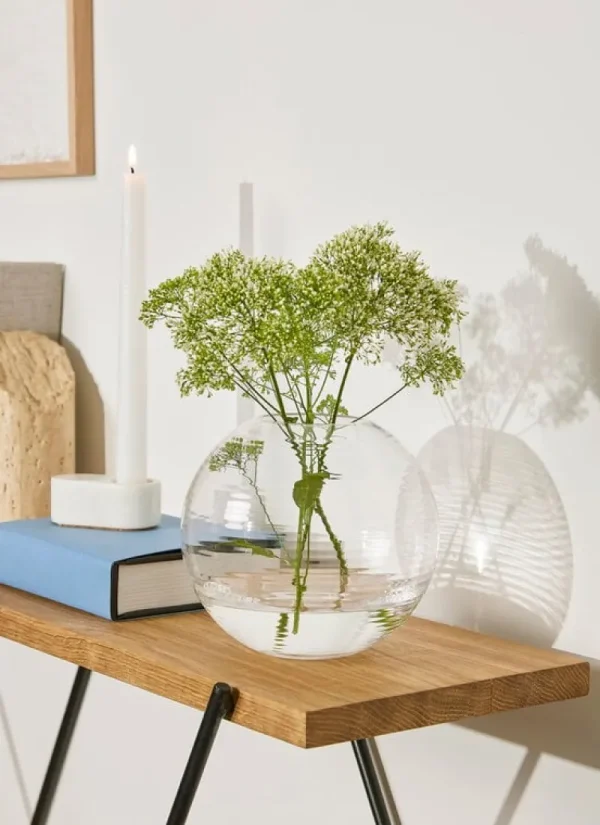 Magis Vasen-Spring Copenhagen Laine Vase, kugelförmig, 13,5 cm, klar