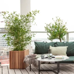 Squarely Copenhagen Garten^GrowBIG Pflanzgefäß, dunkle Eiche