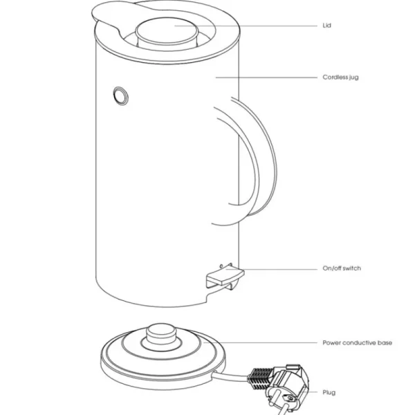 Stelton Haushaltsgeräte^Elektrischer Wasserkocher EM77, schwarz