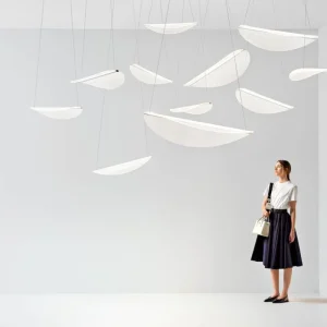 Stilnovo Deckenleuchten-Diphy Pendelleuchte, 54 cm, Phasenanschnitt, weiß