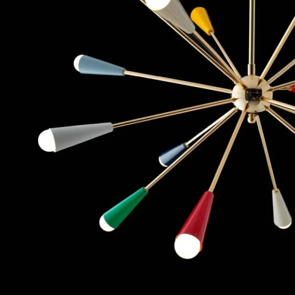 Foscarini Deckenleuchten-Stilnovo Sputnik Pendelleuchte, gold - mehrfarbig