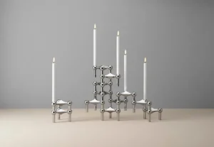 Uyuni Lighting Kerzen Und Kerzenhalter-STOFF Copenhagen LED Kerzen von STOFF, 2 Stück, Weiß
