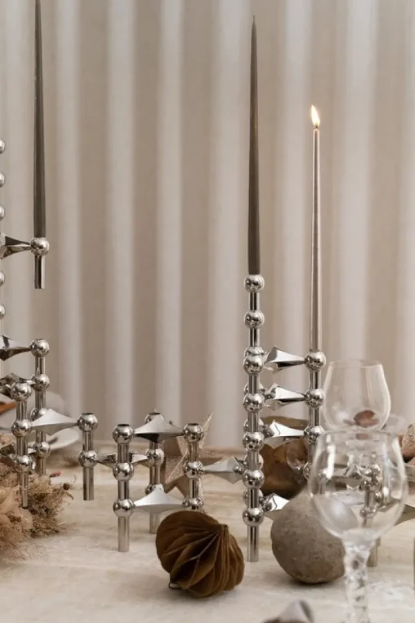 Marimekko Vasen | Kerzen Und Kerzenhalter-STOFF Copenhagen STOFF Nagel Vase, Chrom