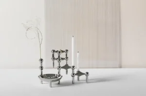 Marimekko Vasen | Kerzen Und Kerzenhalter-STOFF Copenhagen STOFF Nagel Vase, Chrom