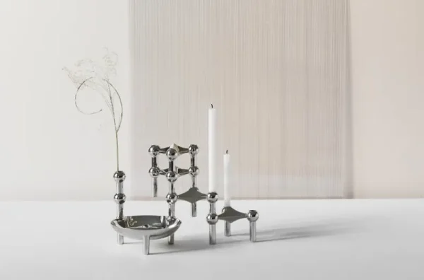 Marimekko Vasen | Kerzen Und Kerzenhalter-STOFF Copenhagen STOFF Nagel Vase, Chrom