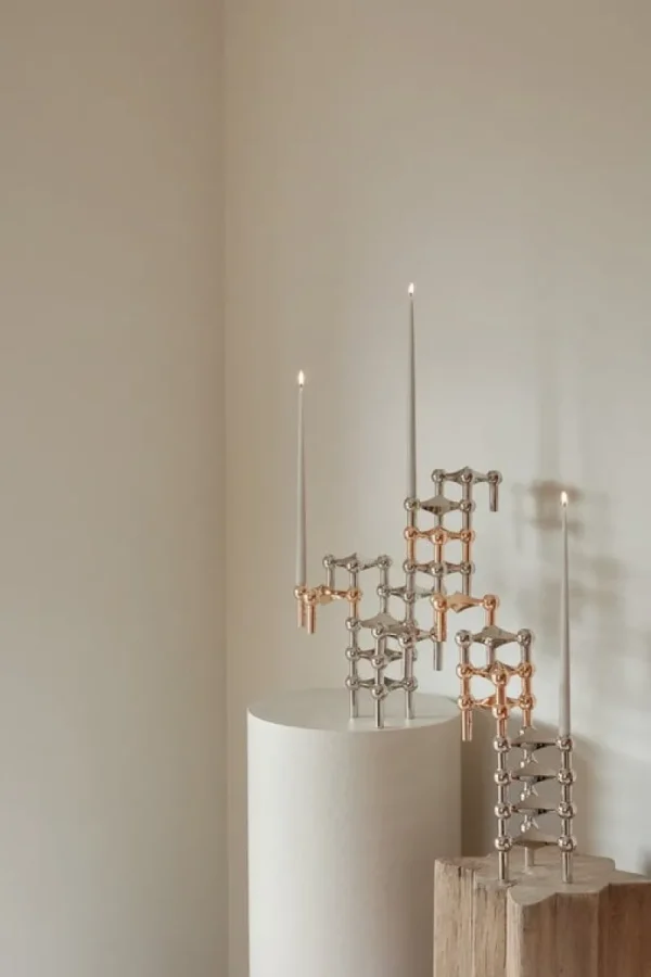 Georg Jensen Kerzen Und Kerzenhalter-STOFF Copenhagen STOFF Nagel Kerzenhalter, Roségold