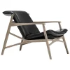 Hem Sitzgelegenheiten-Stolab Link Sessel, Eiche - schwarzes Elmotique-Leder