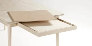 &Tradition Tische-Stolab Prima Vista Tisch, 50 cm lange Ausziehplatte, Birke matt lackier